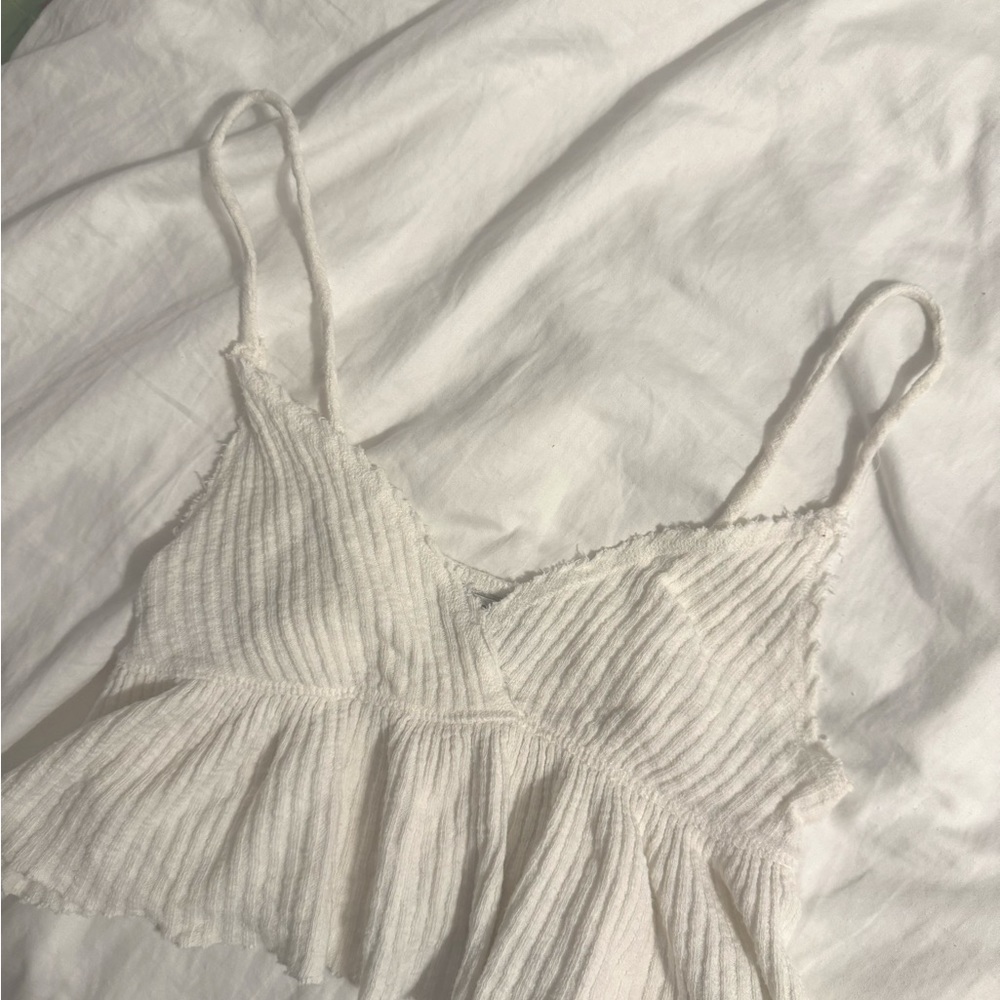 Urban Outfitters White Babydoll Tank